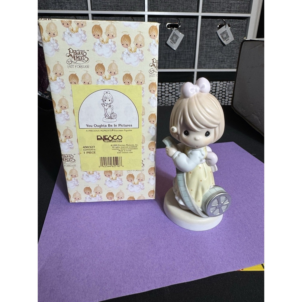 Retired Precious Moments 490327 "You Oughta Be In Pictures", w/Box, Exc. Cond.